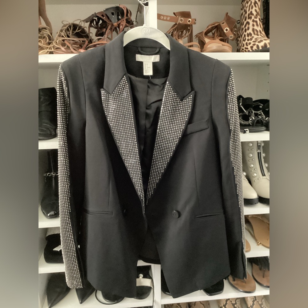 H&M Black Studded Women's Blazer